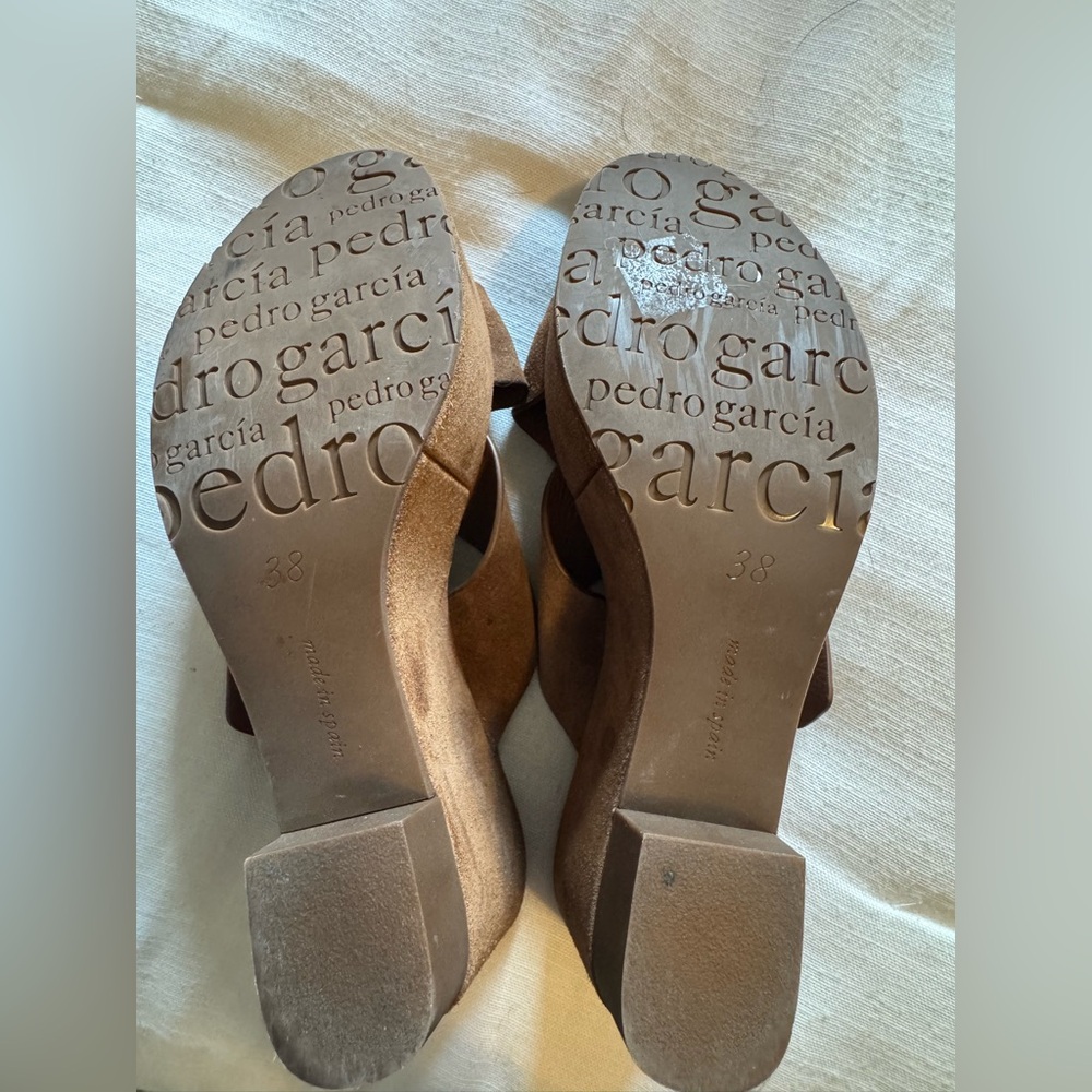 Pedro Garcia Donato Brown Suede Platform slides - Picture 4 of 5